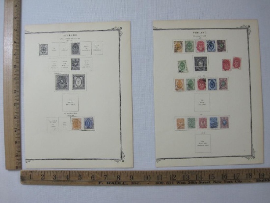 Finnish Postage Stamps, 1895 to 1911, hinged