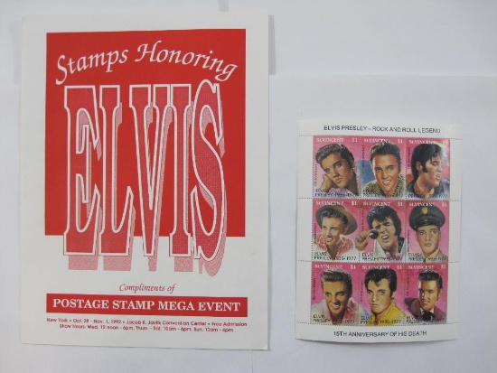 Stamps Honoring Elvis Compliments of Postage Stamp Mega Event, 1992