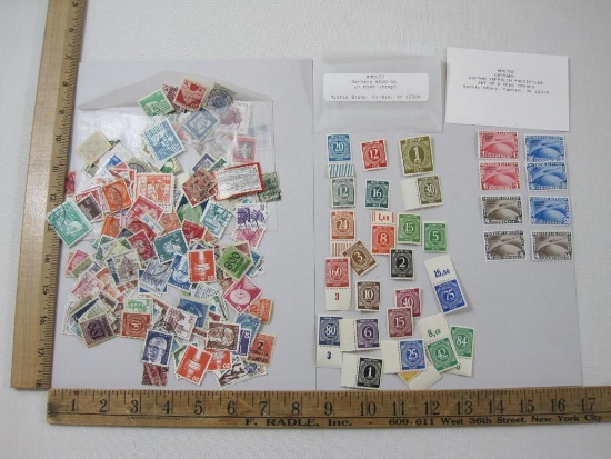 Lot of Assorted Germany Postage Stamps includes German Zeppelin Facsimiles Set of 8 Mint Stamps,