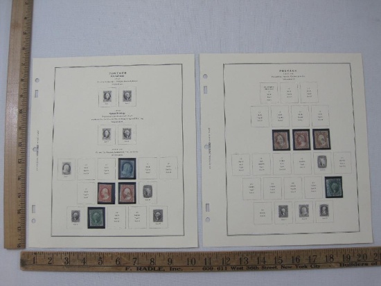 Postage Stamps General Issue including 1851-56 Imperforate Scott #7, #10, #11 and #14 with 1857-61