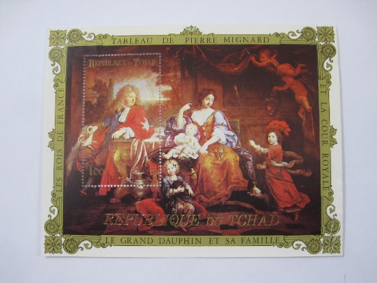 1967 Republique du Tchad Tableau de Pierre Mignard Canceled Souvenir Sheet