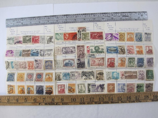 Postage Stamps of Mexico Assortment includes Various Values and Dates, hinged