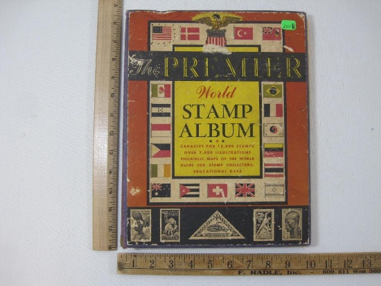 The Premier World Stamp Album, Grossman Stamp Co Inc, 1964 Revised Edition, with some stamps