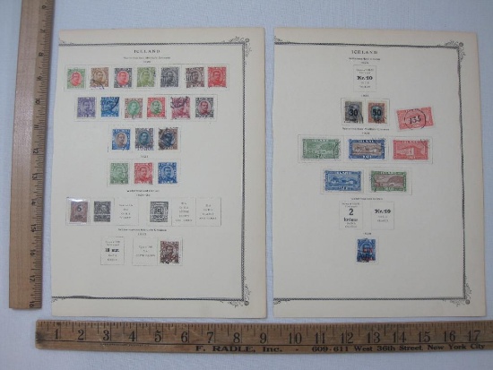Iceland Stamps, 1920 through 1926, mainly hinged
