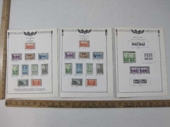 US Postage Stamps includes El Capitan Yosemite #756, Mt Rainier #758, 1935 Special Printings