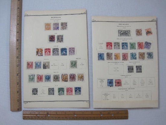1901 to 1918 Denmark Postage Stamps, hinged