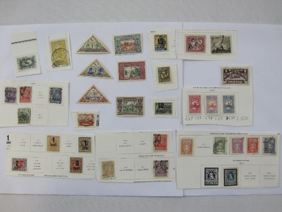 Canceled 1920s Lithuanian Postage Stamps, Scott C15, C37, C39 and more