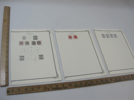 Granada Postage Due Stamps, 1892 and newer, in holders, some cancelled, plus two 1916 War Tax