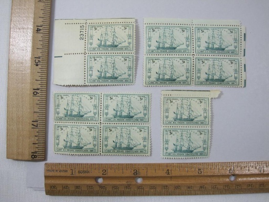 Twelve US Postage Stamps, 1947 3cent US Frigate Constitution #951, mint