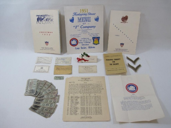 WW2 Memorabilia of Vincent Parrish including Personal Conduct For The Soldier 1949 Army Pamphlet,