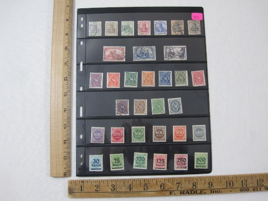 Assorted German Postage Stamps including 1897 Deutsches Reich 3 Mark, 200 Mark Zweihundert, 50
