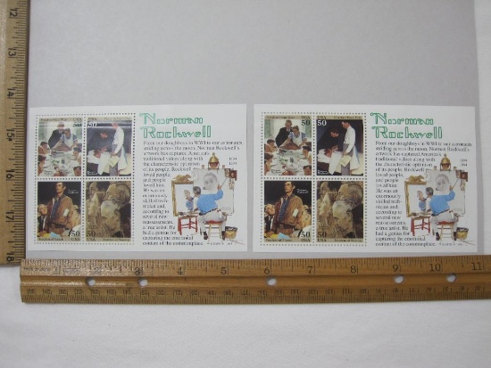Norman Rockwell 50 Cent Stamp 1994 Souvenir Sheet,