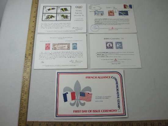 Foreign 1970's Philatelic Souvenir Cards, Munchen 72, Exfilbra 72 and more
