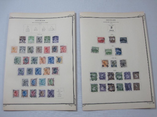 1918 to 1924 Postage Stamps from Denmark, hinged