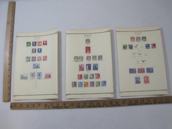 Unwatermarked Stamps from Denmark, 1935 through 1943