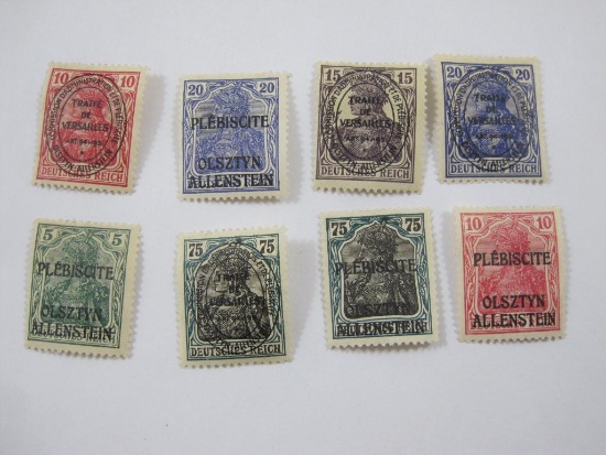 Overprinted 1920 German Stamps