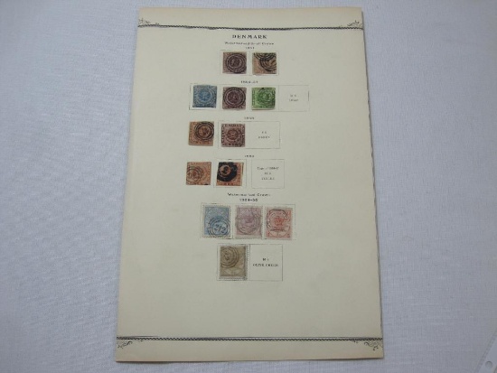1851-1865 Denmark Stamps, hinged