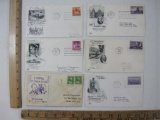 Six 1940's First Day Covers, 100th Anniversary of Fort Bliss, Discovery of Gold, Will Rogers and