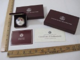 United States Mint 1988 Olympic Coins Silver Dollar Proof, with COA