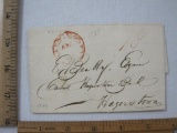 Stampless Cover Baltimore MD - Hagerstown MD, April 24 1829, Red 10 in MS