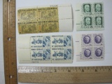 Four Blocks of Postage Stamps including Elizabeth Blackwell, Woman Suffrage and more, #1399, #1400,