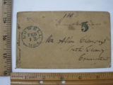 Stampless Cover Lowell Mass - North Granby Mass, Feb 13 1850, Black 5