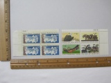 Two Blocks of Four Postage Stamps, 1968 Natural History 6 Cent #1387,1388, 1389, 1390 and 1973