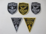 Five Cumberland County Patches, Sheriff's Department, Sheriff's Dept K-9, and Department of