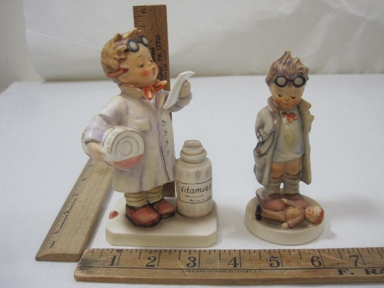 Two Goebel Hummel Figures, Doctor with Vitamins and Doctor with Teddy Bear