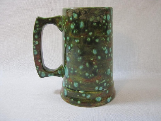 Green Speckled Large Ceramic Mug, 15 oz