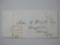 Stampless Cover Plattsburgh NY - Albany NY April 20 1852, red PAID 3