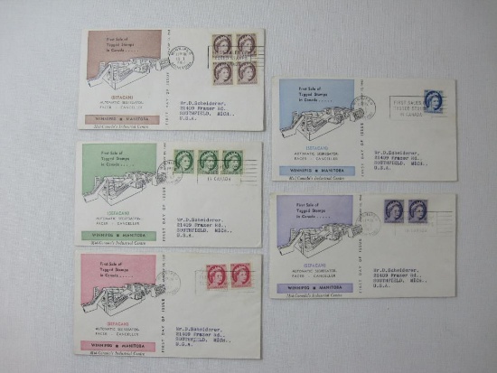 First Day Covers Canada 1962 Includes 1cent-5cent