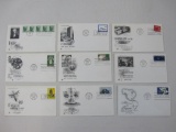 Nine First Day Covers 1963 including Battle of Gettysburg 1863-1963, 100th Anniv West Virginia