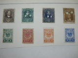 Louisiana Tax Stamps, Four Law Stamps, and four Tobacco Tax for Schools, hinged