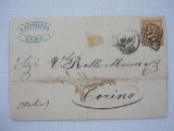 1869 French Postmarked Envelope, postmarked Lyon