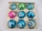 Box of Nine Vintage Glass Christmas Tree Ornaments