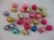 Lot of Glass Christmas Ornaments, Assorted Colors, some Shiny Brite and more, 7oz