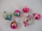 Six Ornate Vintage Christmas Tree Ornaments, made in Poland, 3oz
