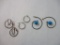 Three Pairs of Silver Tone Earrings including sterling silver hoops and more, 1 oz