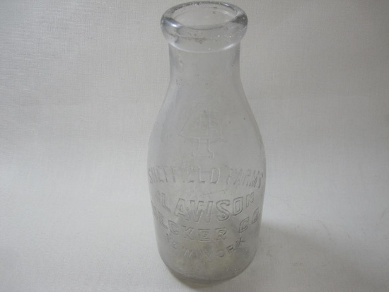 Sheffield Farms S Lawson Decker Company New York Embossed Milk Bottle