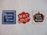 Nickel Plate RR, Grand Trunk Western, MKT Katy Lines Metal Embossed Vintage Cereal Box Train