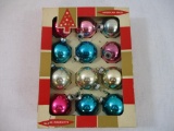 Box of 12 Coby Glass Christmas Tree Ornaments, 6oz