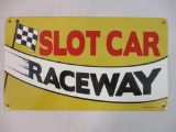 Metal Slot Car Raceway Sign, 14 oz