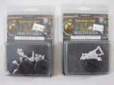 Two NIB Warmachine Mercenaries Miniatures: Swamp Gobber River Raiders Privateer Sea Dog Solos (3)