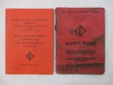 Two Vintage Erie Lackawanna Railroad Company Booklets including Safety Rules (1964) and Rules and