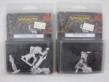Two NIB Warmachine Cryx Miniatures: Gorshade the Bastard Cryx Warcaster (PIP 34022) and Bile Thrall