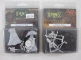 Two NIB Warmachine Hordes Skorne Miniatures: Zaal The Ancestral Advocate (PIP 74088) and Archdomina