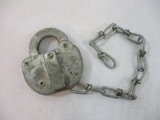 Vintage Railroad Lock, marked Portugal, 14 oz