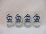 Four NYGL New York & Greenwood Lake Railway Drinking Glasses 