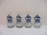 Four NYGL New York & Greenwood Lake Railway Drinking Glasses 